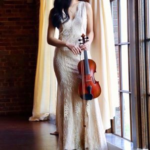 Ivory Embellished Gown